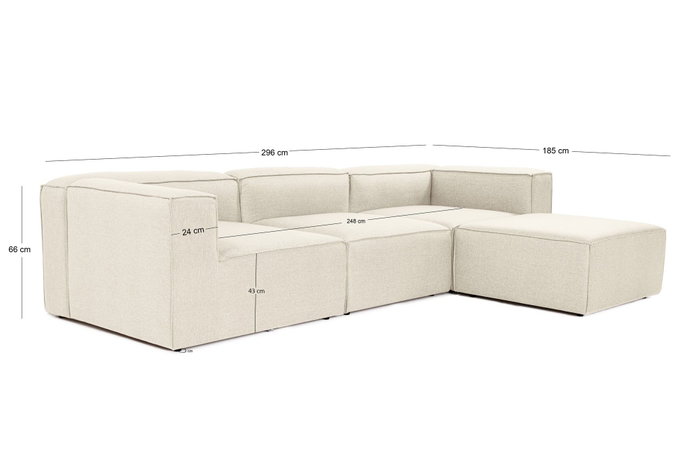 Atelier Del Sofa Sofá Esquinero Fora - Ecru